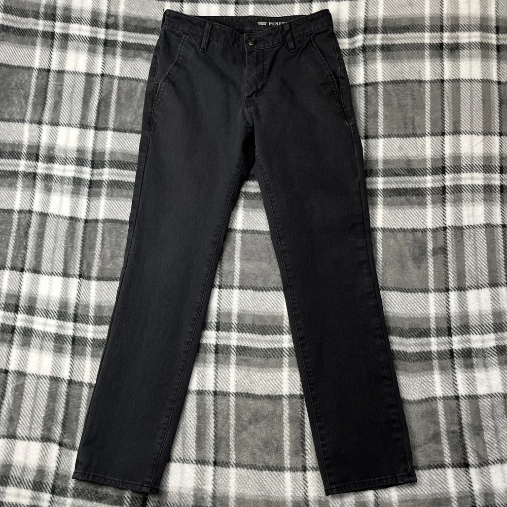 Levis Premium‎ Chino Pants Mens 31x32 Black Performance Stretch Water Repellent
